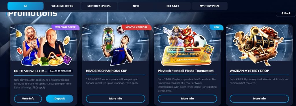 Get a lucrative bonus at NetBet Casino 1